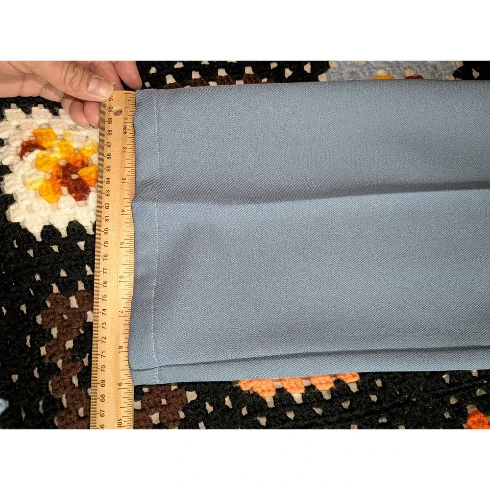 Vintage Scandia Woods Business Pants 1970s Polyester Blue Size‎ 35x25.5